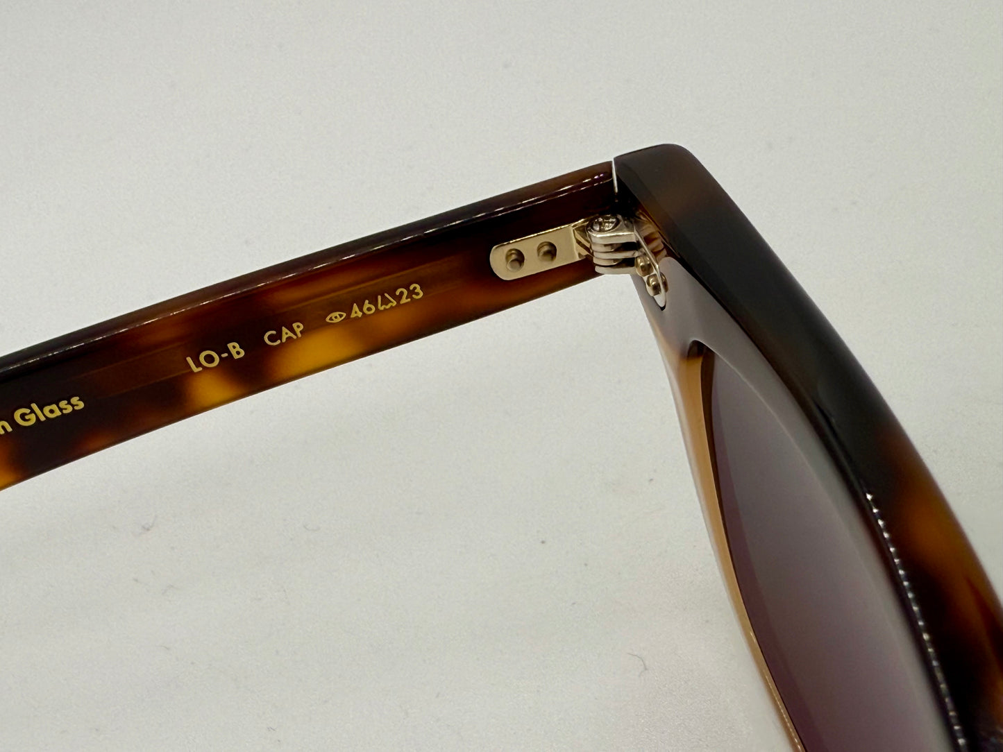 Garrett Leight LO-B Cap Sunglasses 46-23/Premium Glass-Tortoise-New/Unworn-Full Kit
