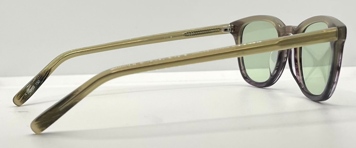 Kung Fu Eyes by Eve.D. 1031 with New, Custom Green Tint Lenses-Y2K Sunglasses