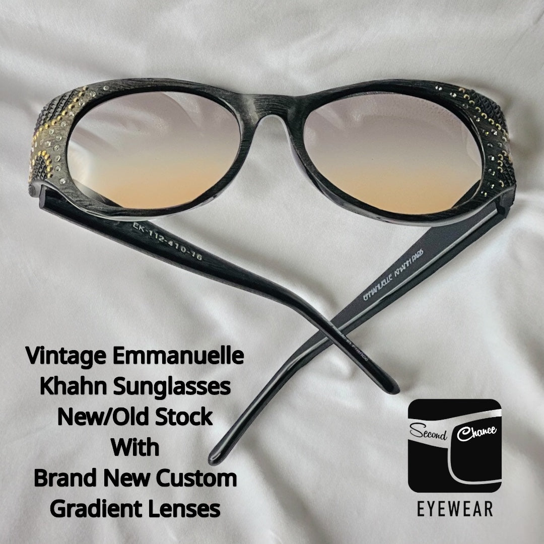 Vintage Emmanuelle Kahnh SUNGLASSES WITH BRAND NEW CUSTOM-GRADIENT Berko’s Designs Lenses