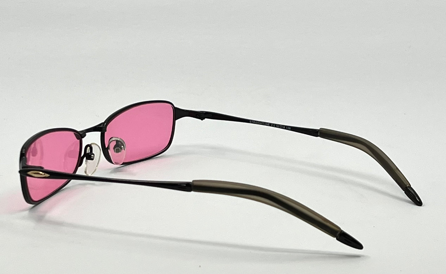 Oakley Straight Line 2.0 11-729 Vintage Sunglasses w/New Solid Pink Custom Tined Lenses-NOS/Unworn