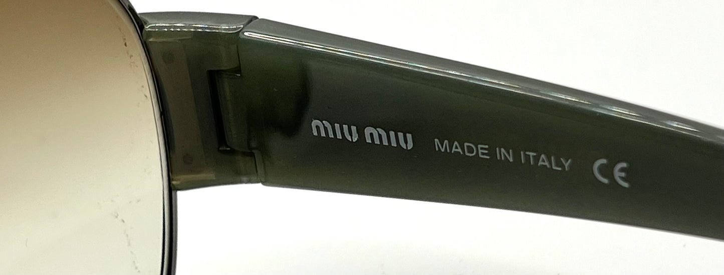 MIU MIU SMU53G 5AV-1X1 Oversized Shield Sunglasses New/Unworn-Full Kit-65mm-Italy