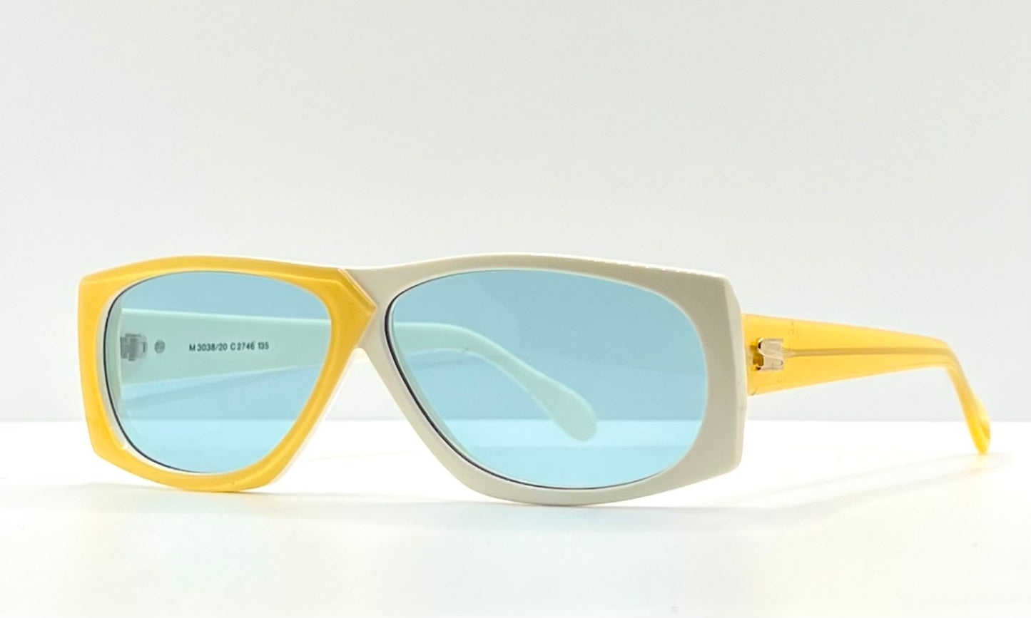 Vintage Silhouette M3038/20 Two-Tone Sunglasses Austria Custom Blue Lenses 135mm