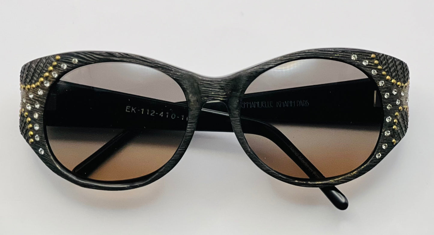 Vintage Emmanuelle Kahnh SUNGLASSES WITH BRAND NEW CUSTOM-GRADIENT Berko’s Designs Lenses