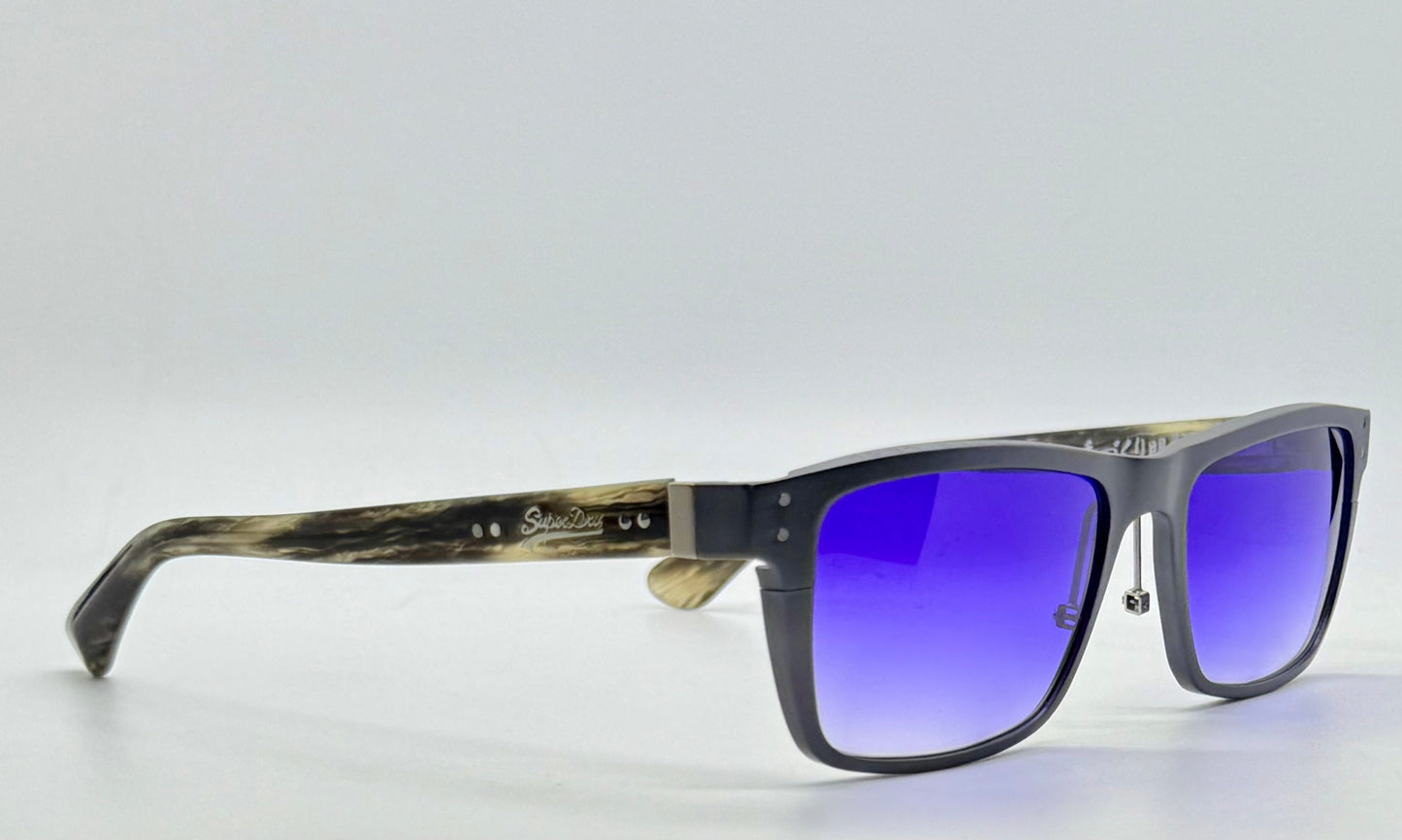 SUPERDRY x FOUNDRY JAPAN COLLAB w/New Purple Gradient Custom Lenses-SPRING HINGES-Unworn