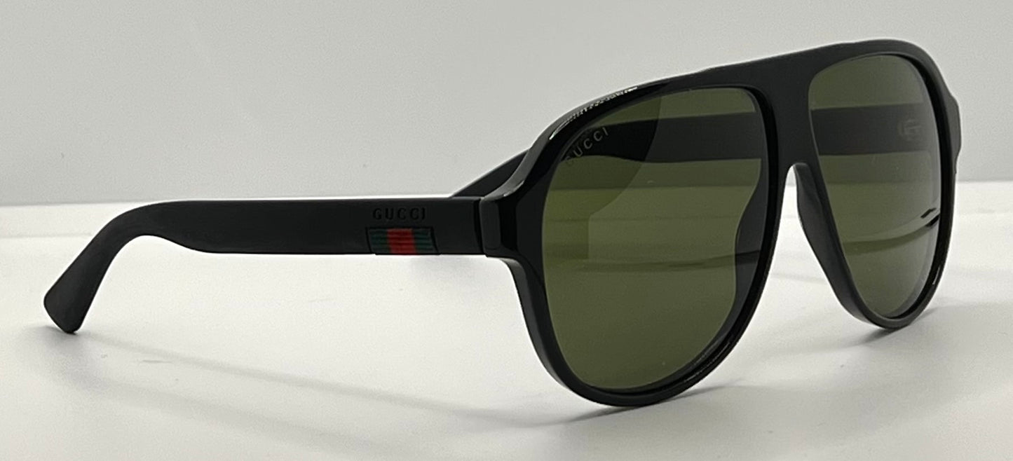 GUCCI Web Ribbon Oversized Aviator Sunglasses – Deadstock – Full Kit – Made in Italy