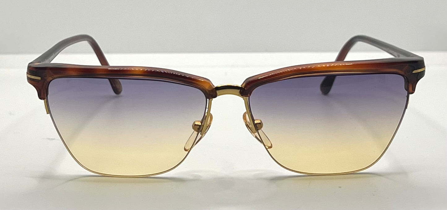 Versace 343 747 Vintage Half-Rim Sunglasses w/New Gradient Custom Tinted Lenses-56mm