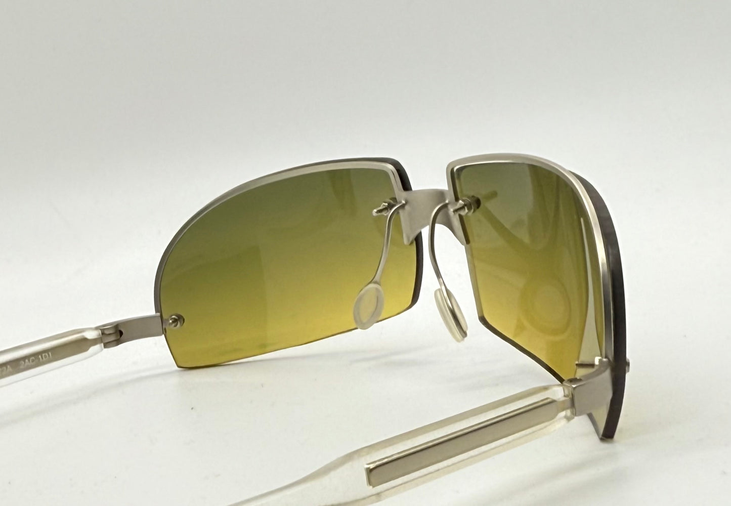 Prada SPR 72A Vintage Shield Sunglasses-Gradient Lenses-Y2K-Italy-Deadstock/New