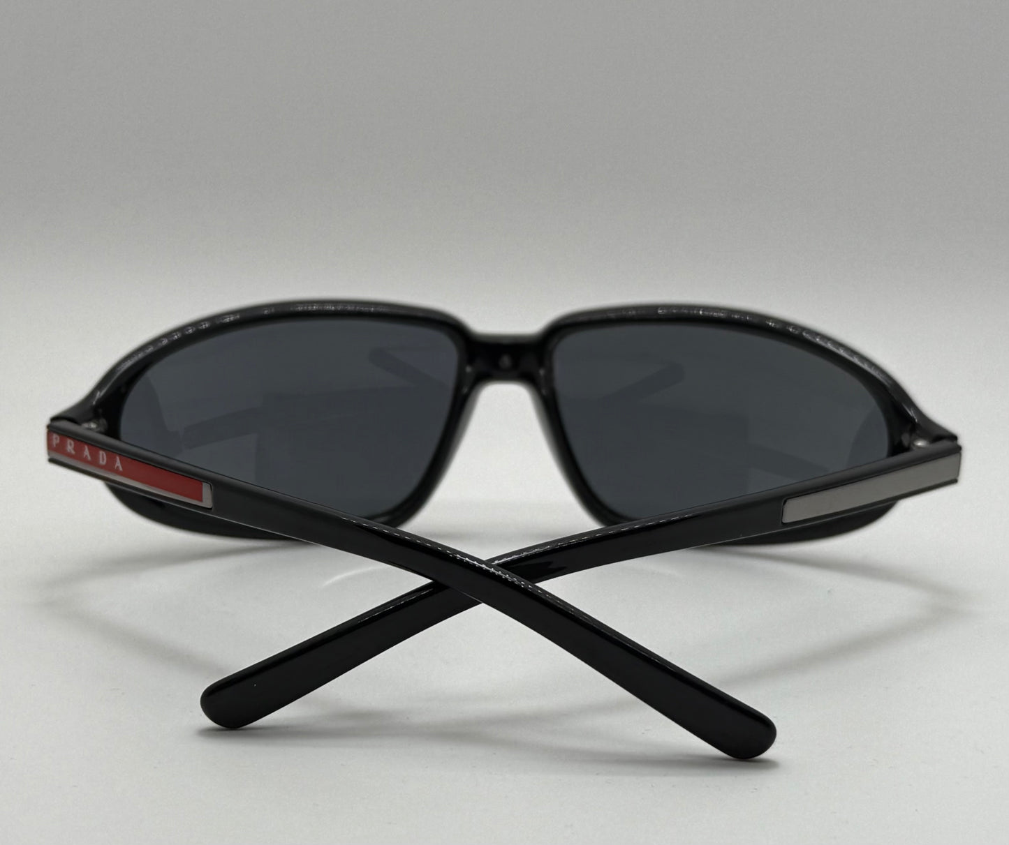 Vintage PRADA SPS 03C 5AV-5Z1 Sunglasses | Gunmetal Frame | Polarized Gray Lenses | New Old Stock