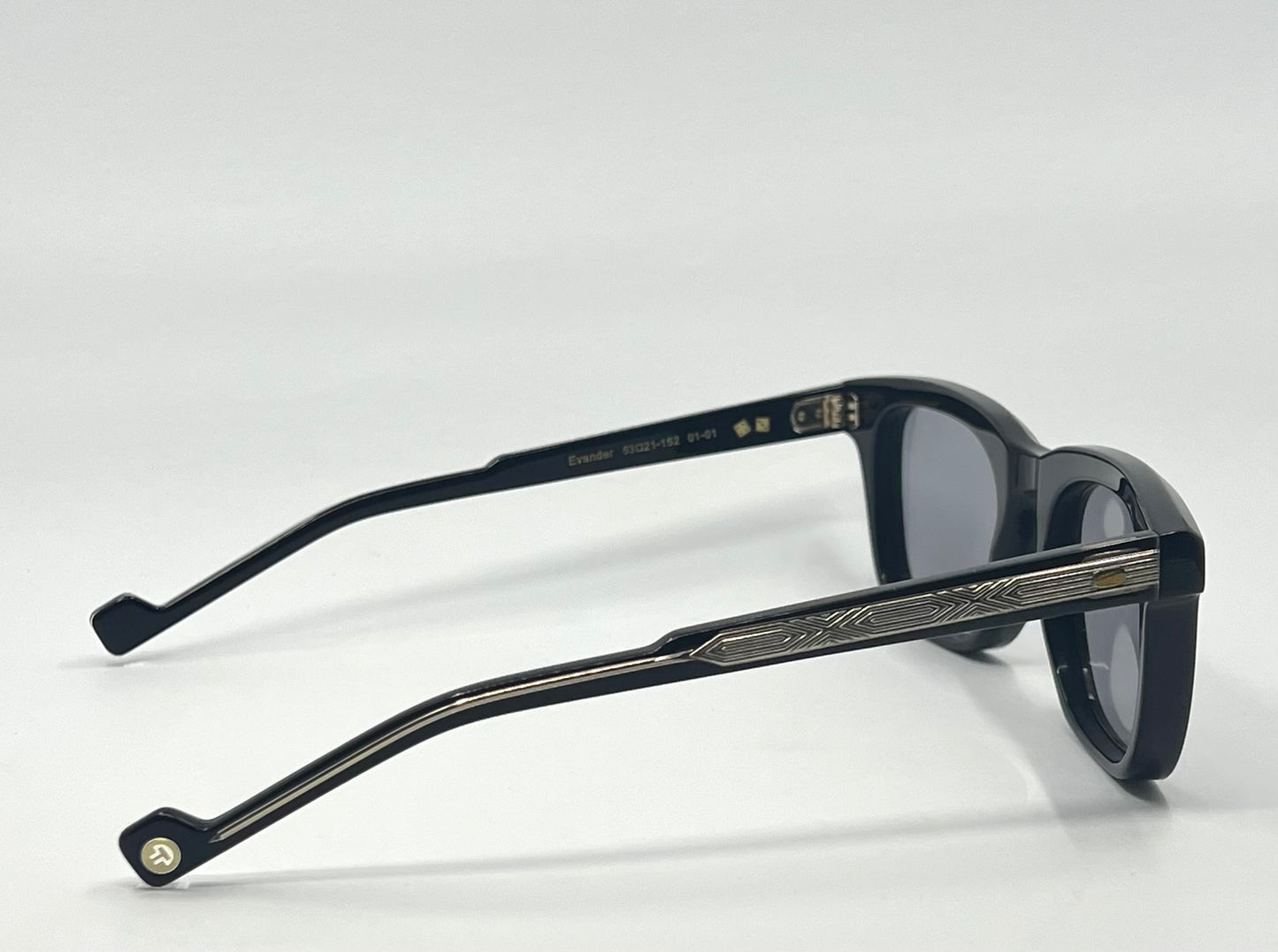Entourage of 7 “Evander” Sunglasses w/New Solid Blue Custom Tinted Lenses-New/Unworn-Full Kit-Japan