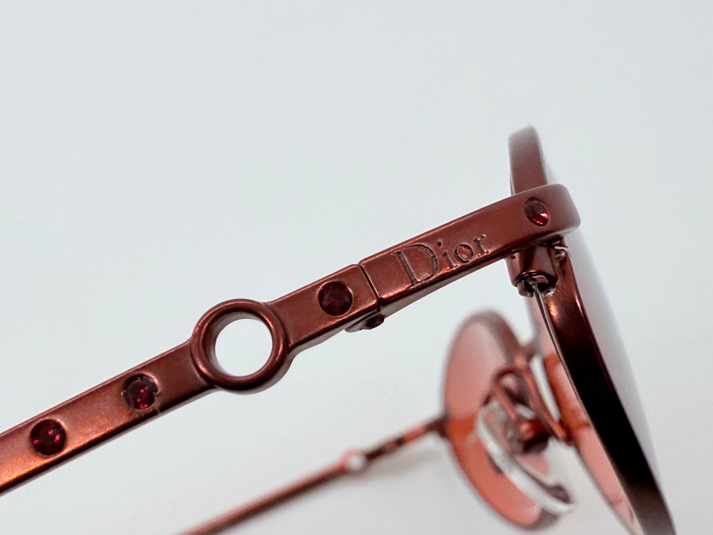 Christian Dior CD 3088 Red Metal Sunglasses w/New Red Tinted Custom Lenses