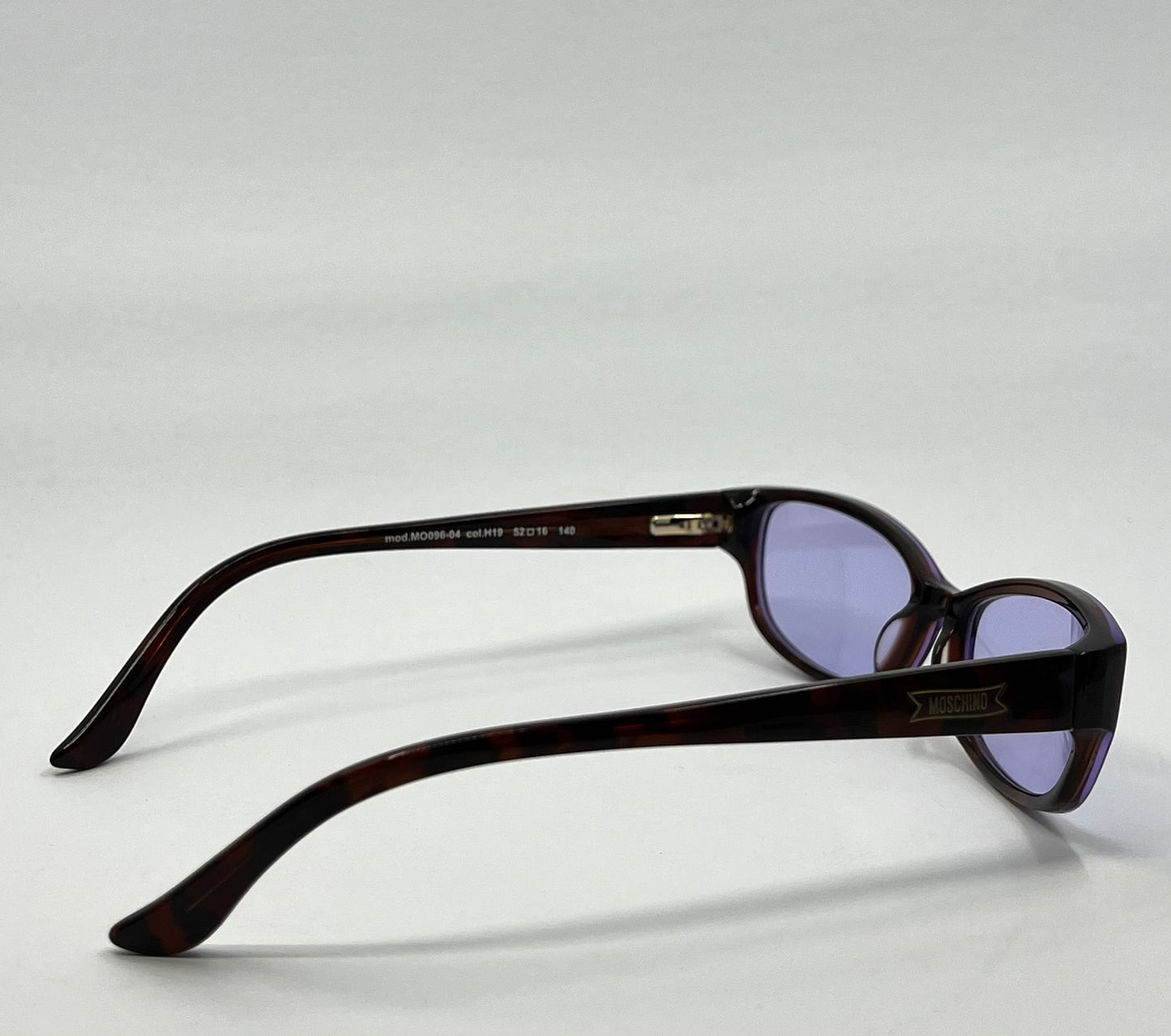 Moschino MO096-04 Vintage Sunglasses w/New Solid Purple Custom Tinted Lenses-Full Kit-Italy
