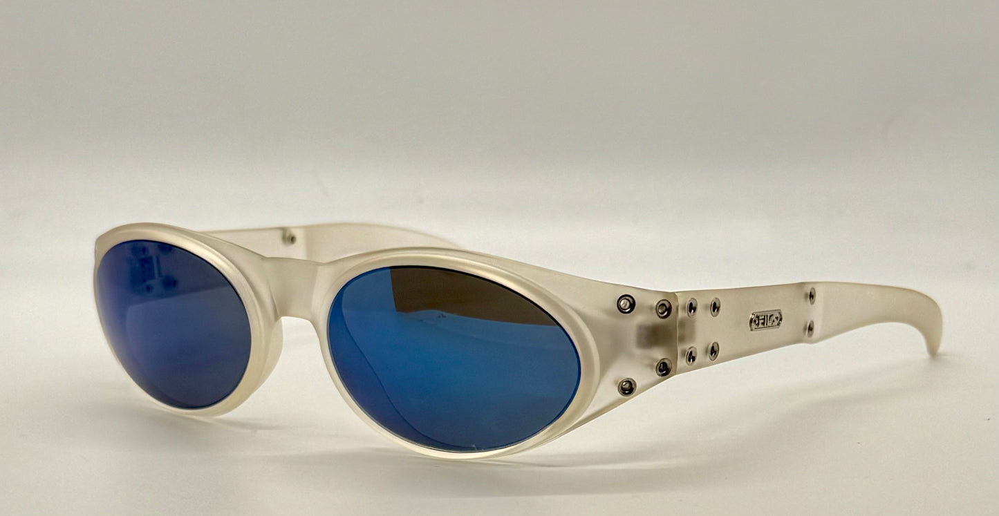 Fila Sf 8504 Col. 881-Frosted Oval Sunglasses-Vintage|Deadstock-France