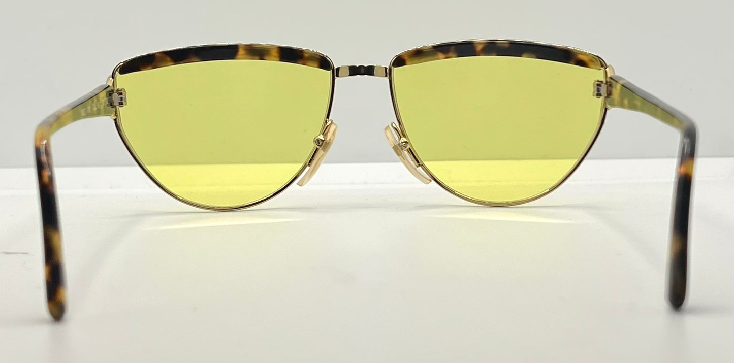 Kador MOD. K 80 Vintage Italian Sunglasses w/New Yellow Custom Lenses-57mm
