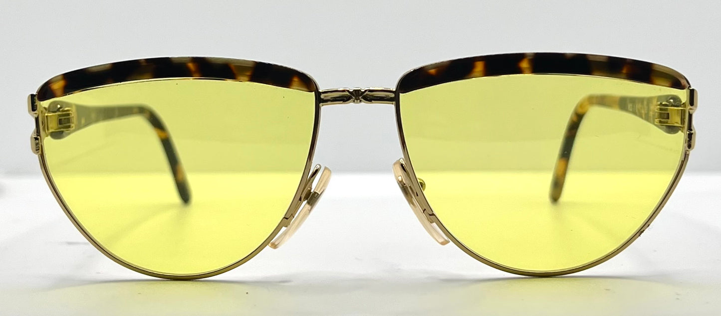 Kador MOD. K 80 Vintage Italian Sunglasses w/New Yellow Custom Lenses-57mm
