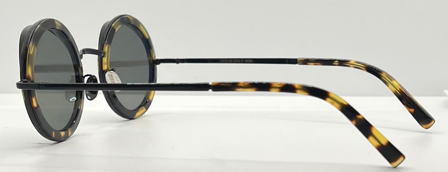 Cutler and Gross 1277 C03 Round Tortoise Sunglasses– New/Unworn-Full Kit-44mm