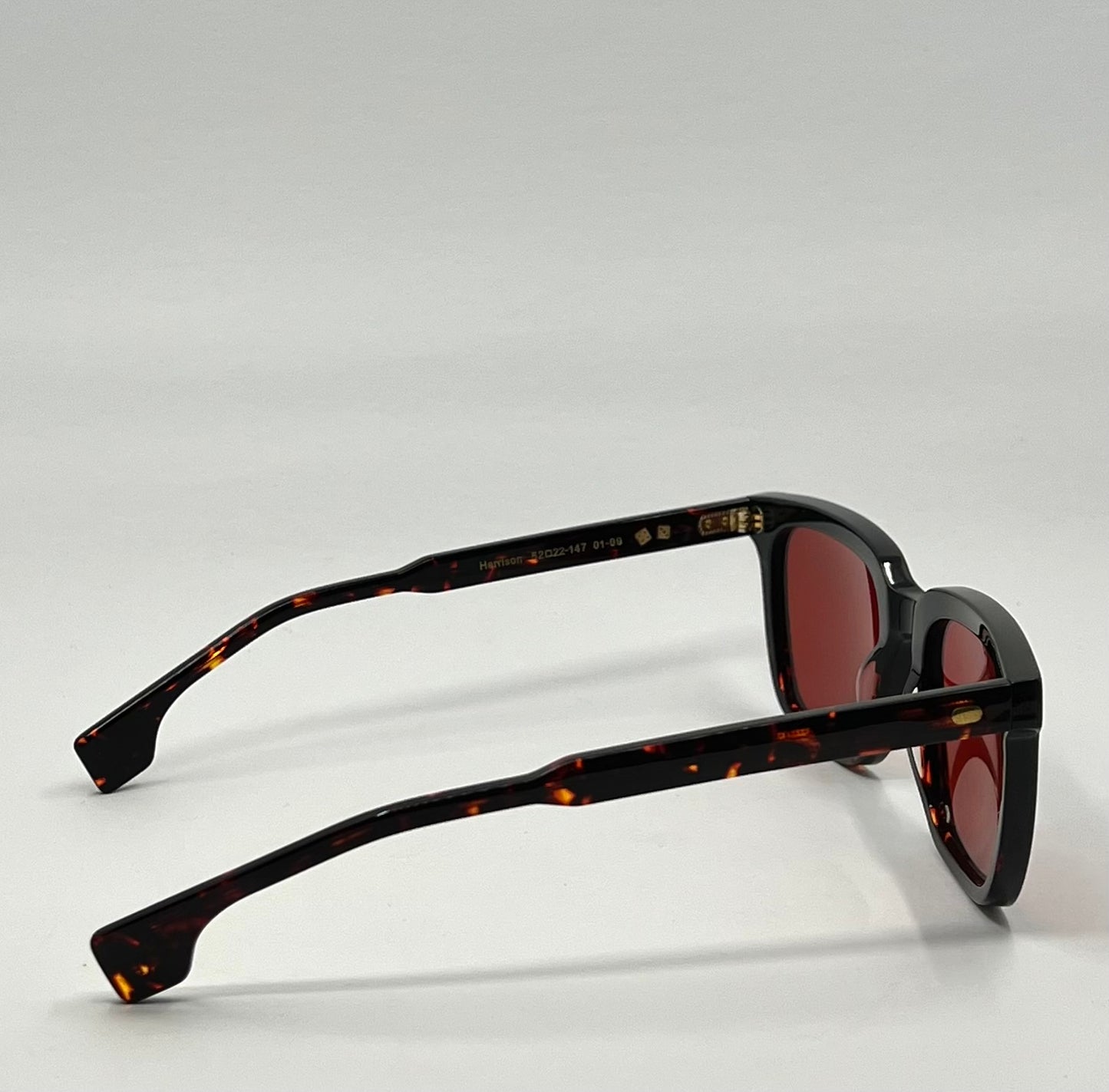 Entourage of 7 Harrison Sunglasses w/New Solid RedTinted aCustom Lenses– Full Kit-New/Unworn