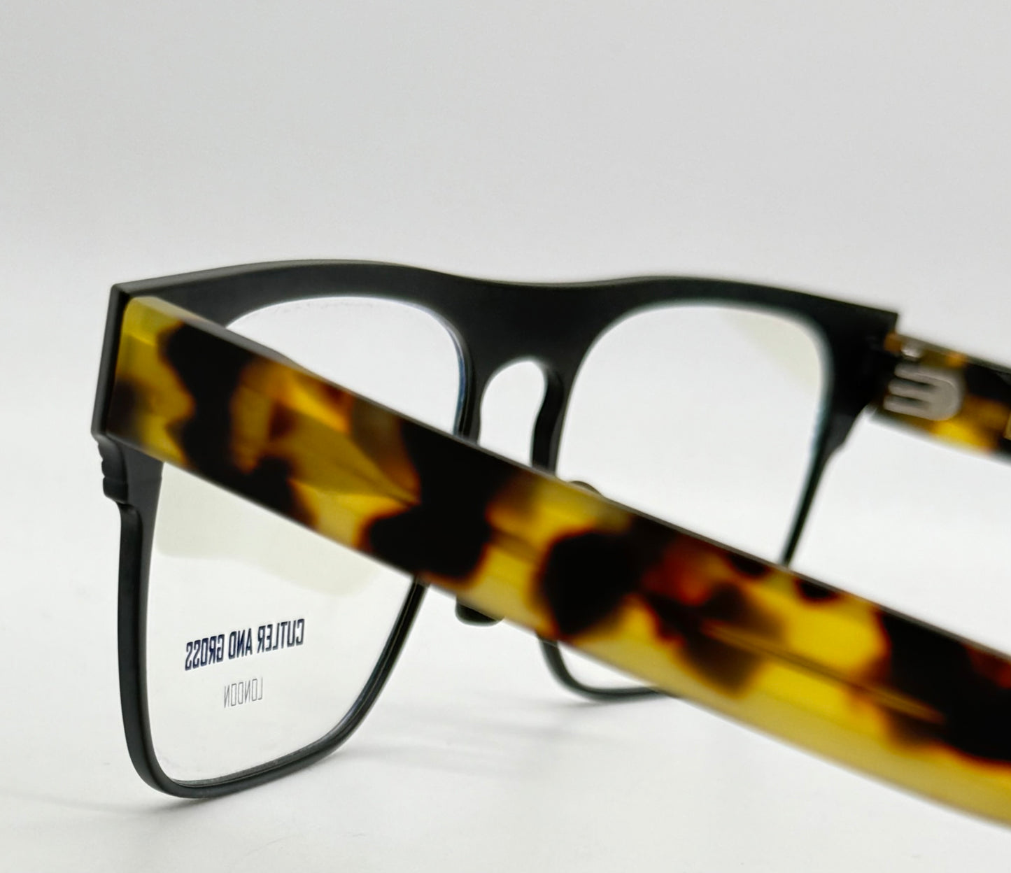 Cutler and Gross CGOP1366-03-Matte Black/Tortoise-56mm-Handmade in Italy-Full Kit