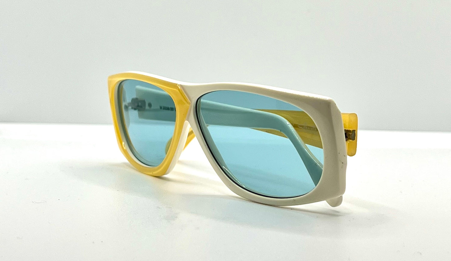 Vintage Silhouette M3038/20 Two-Tone Sunglasses Austria Custom Blue Lenses 135mm