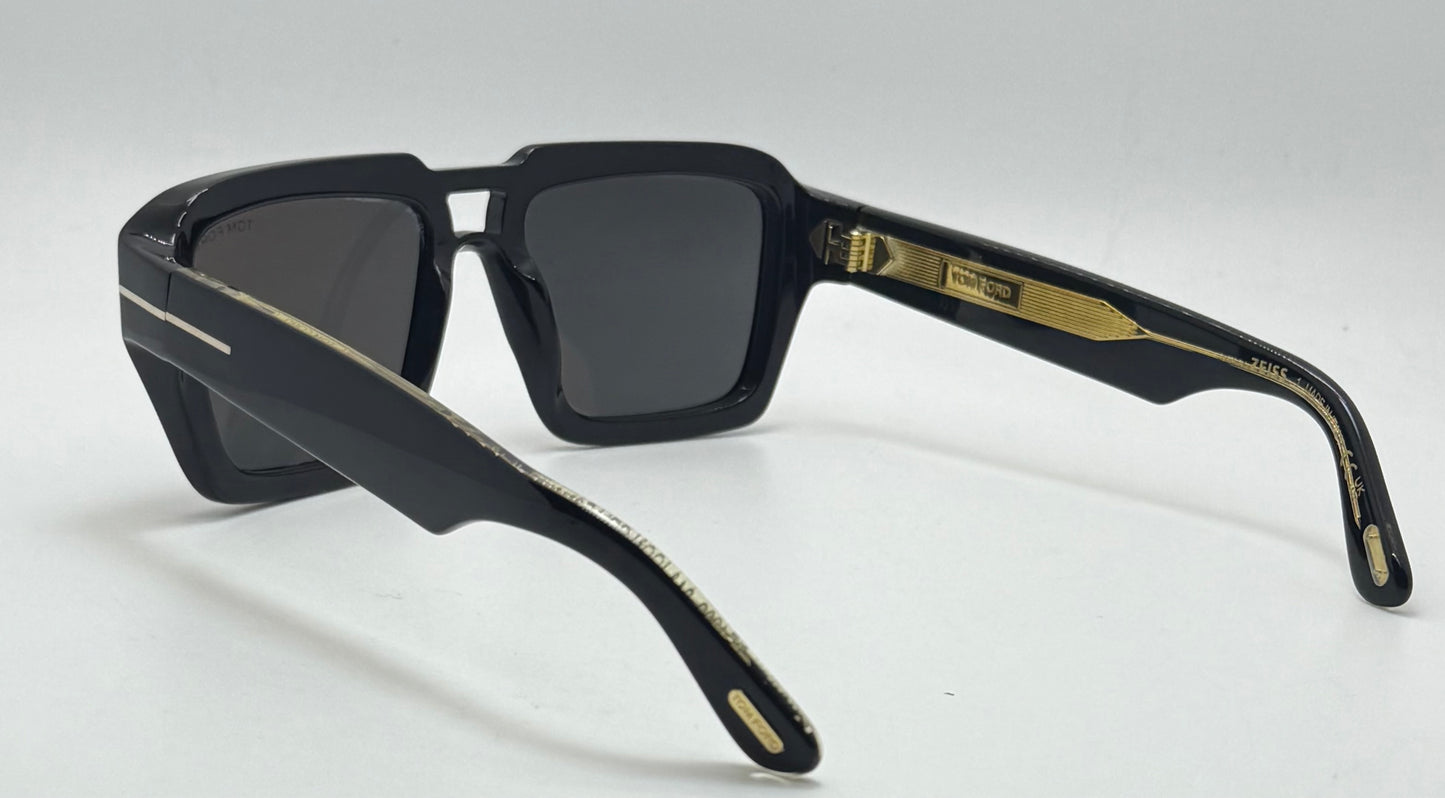 Tom Ford TF1202 01A ICON Sunglasses-Zeiss Lenses – Full Kit-56mm-New/Unworn