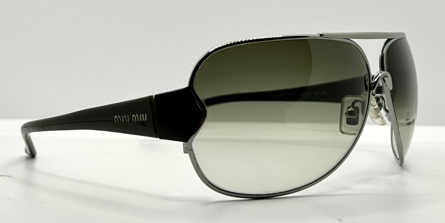 MIU MIU SMU55G 5AV-1X1 Shield Sunglasses-Gradient Lenses-68mm-New/Unworn-Full Kit