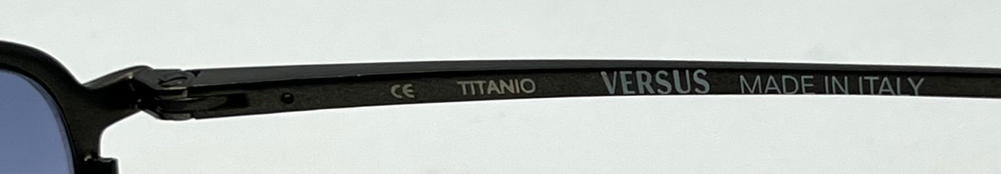 Versus by Versace Titanium Oval Sunglasses w/New Blue Tinted Custom Lenses/47-18mm
