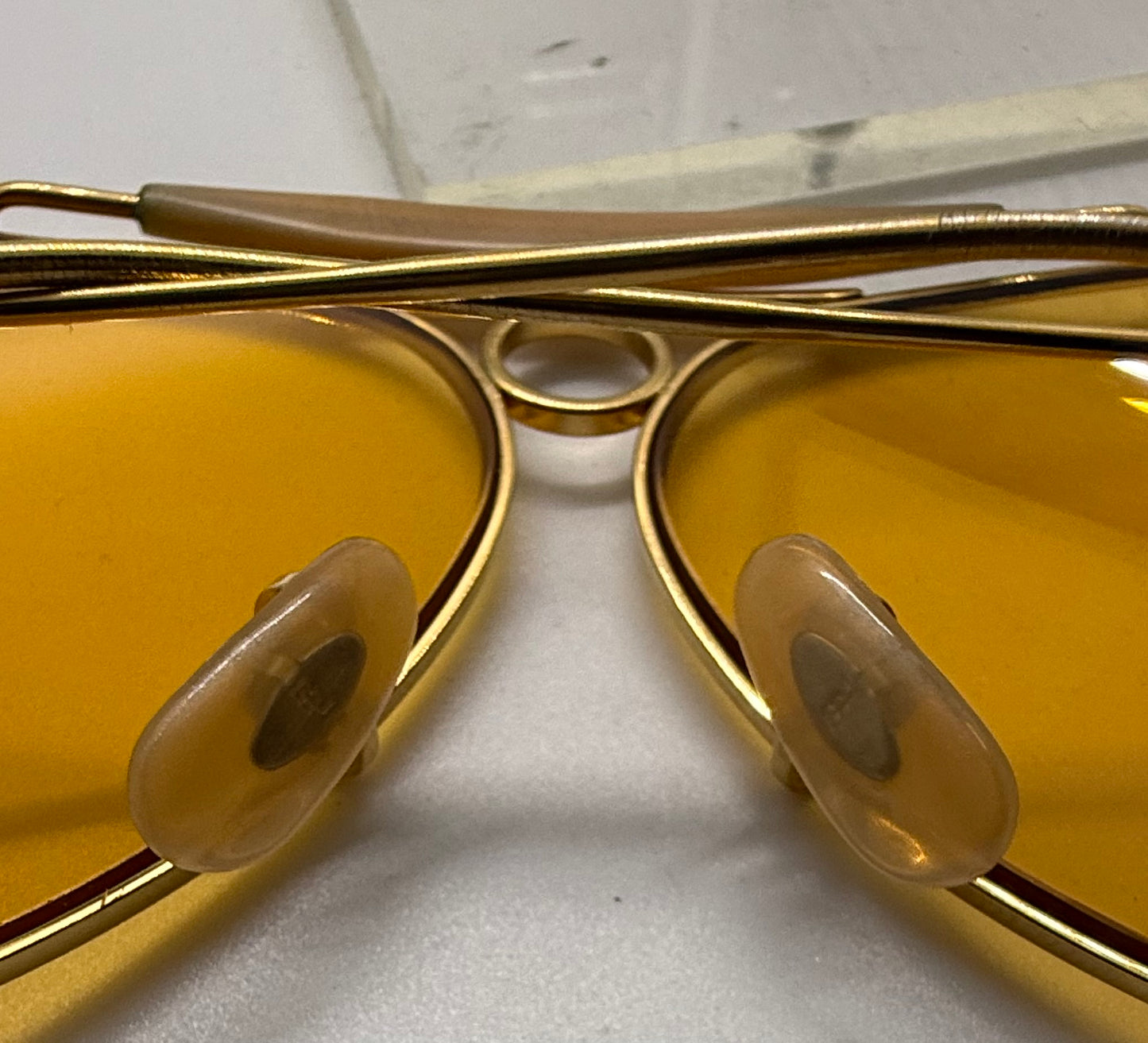 B&L Ray-Ban Shooter Arista Gold 62-8 Ambermatic USA Vintage Sunglasses Case