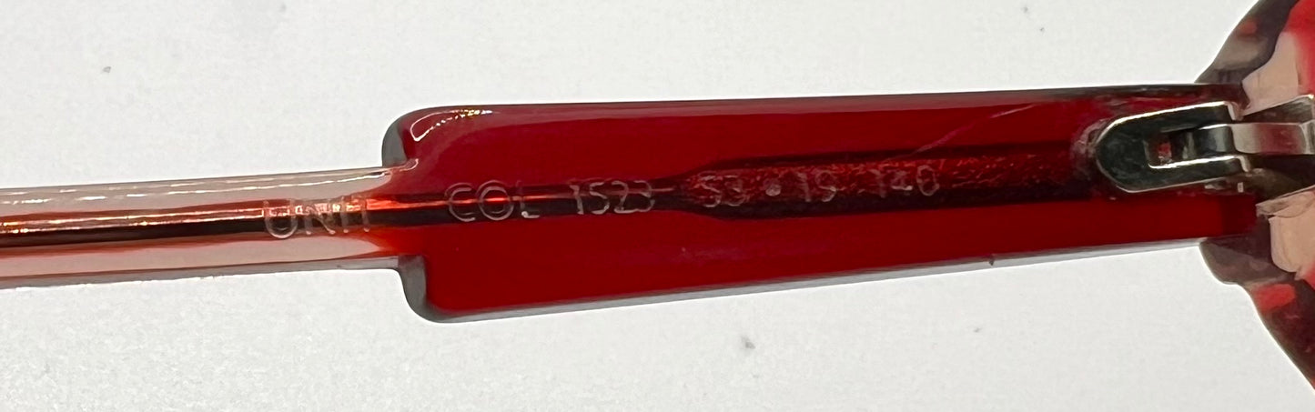 Esse Due ORTI Red Geometric Acetate Eyeglasses 53mm – Handmade in Italy – New Unworn