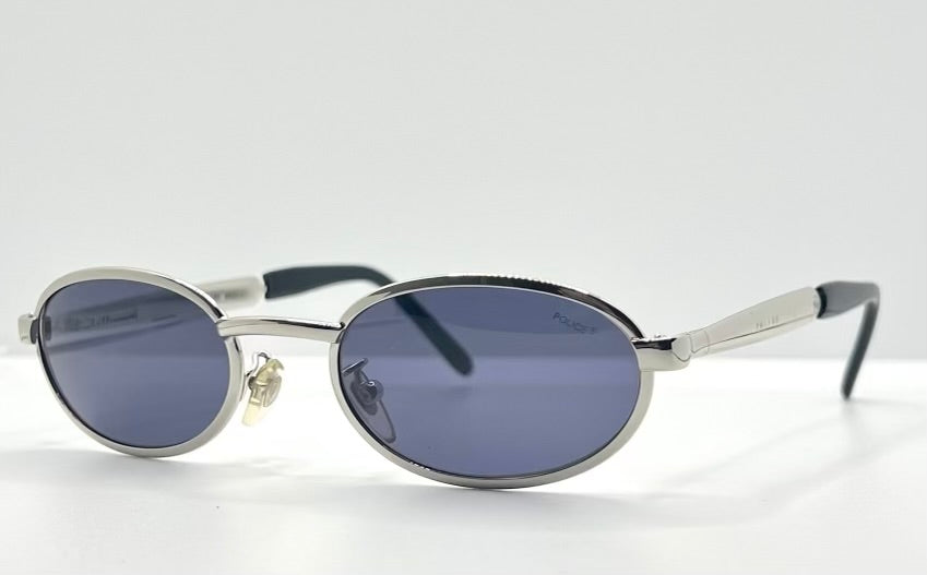 POLICE 2403 COL.579 Vintage Sunglasses-Spring Hinge-Oval 90s Style Deadstock