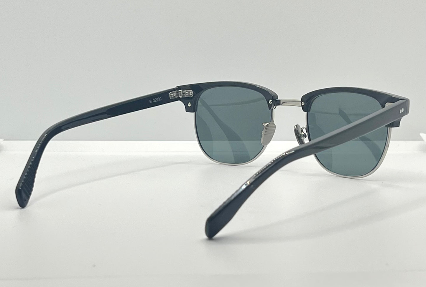 Vintage DEADSTOCK Fine Arts Optical Clubmaster Sunglasses – San Francisco – Custom Solid Grey Lenses