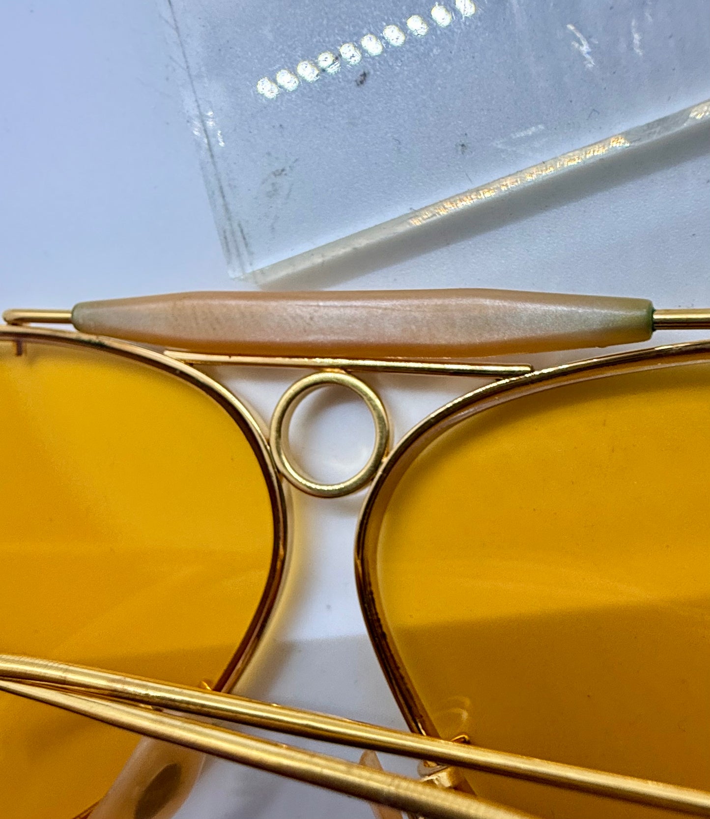 B&L Ray-Ban Shooter Arista Gold 62-8 Ambermatic USA Vintage Sunglasses Case