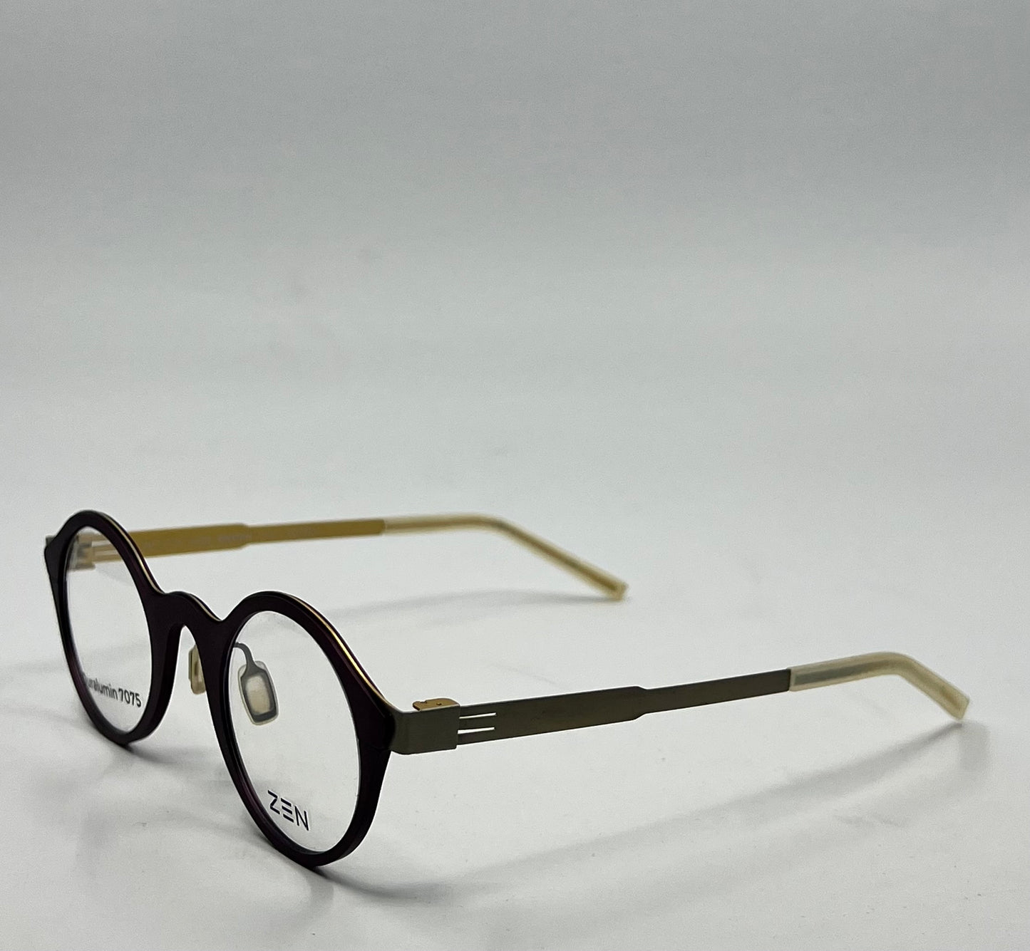 Zen Barcelona Einstein Z457 C.04 44-25 Round Optical Glasses Duralumin 7075 NIB
