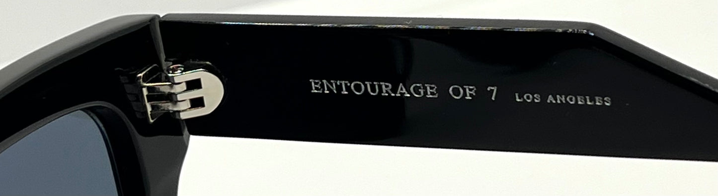 ENTOURAGE OF 7 – RUNYON Sunglasses– 2 Tone Black Frame-Full Kit-New/Unworn-54mm