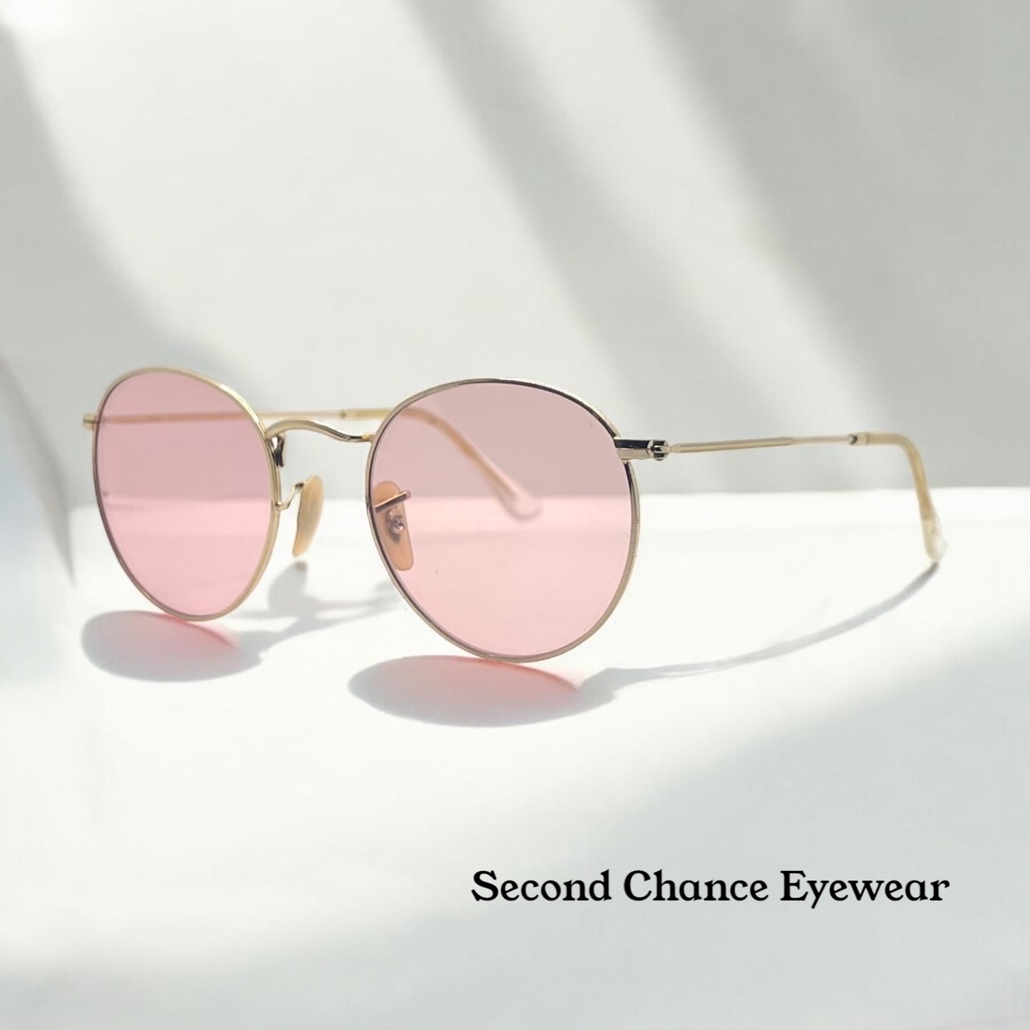 Deadstock Ray-Ban RB3447 Gold – Pink Champagne Tint Custom Lenses