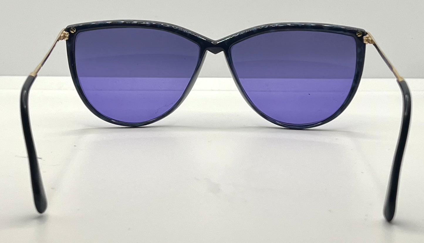 Silhouette M 1703 SPX Cat Eye Vintage Sunglasses w/New Solid Purple Custom Lenses-58mm-Austria