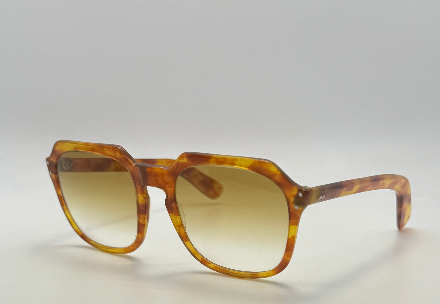 Jean Lafont YAN Vintage Sunglasses Amber Tortoise w/ Original Glass Lenses