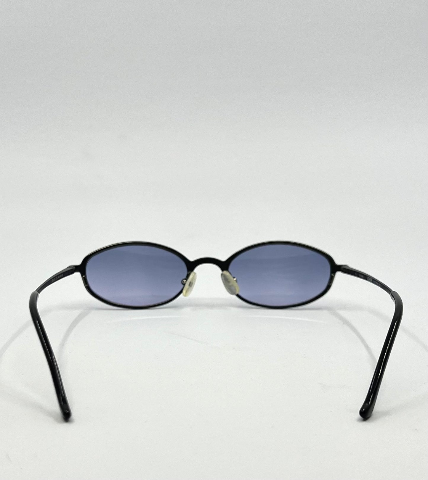 Versus by Versace Titanium Oval Sunglasses w/New Blue Tinted Custom Lenses/47-18mm