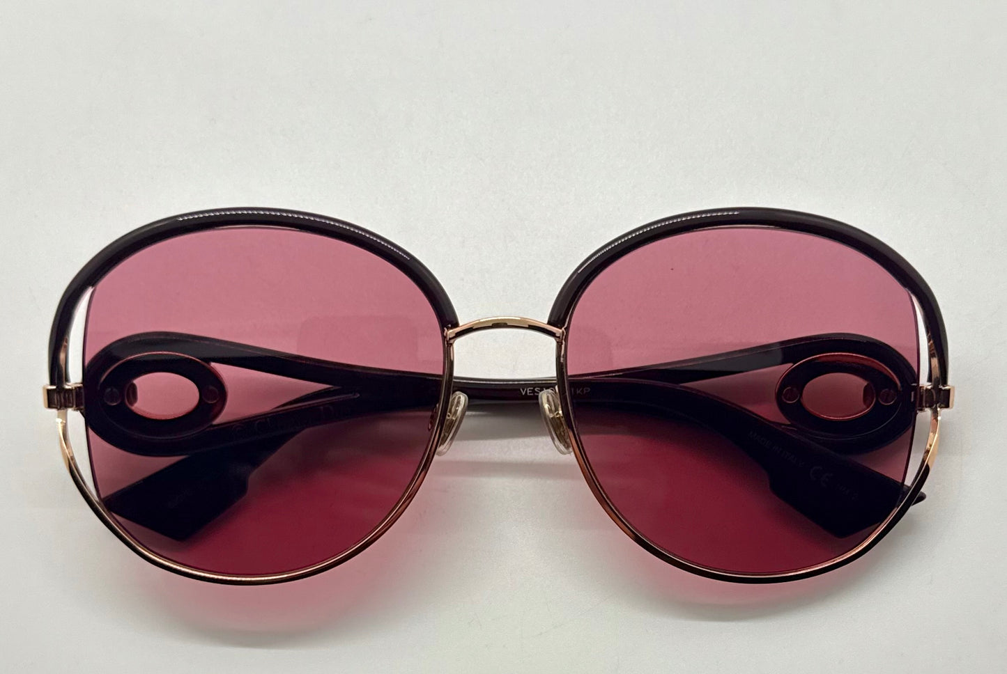 Christian Dior New Volute 58EVC Vintage Sunglasses-Rose Lenses-Full Kit-NOS/Unworn-57mm