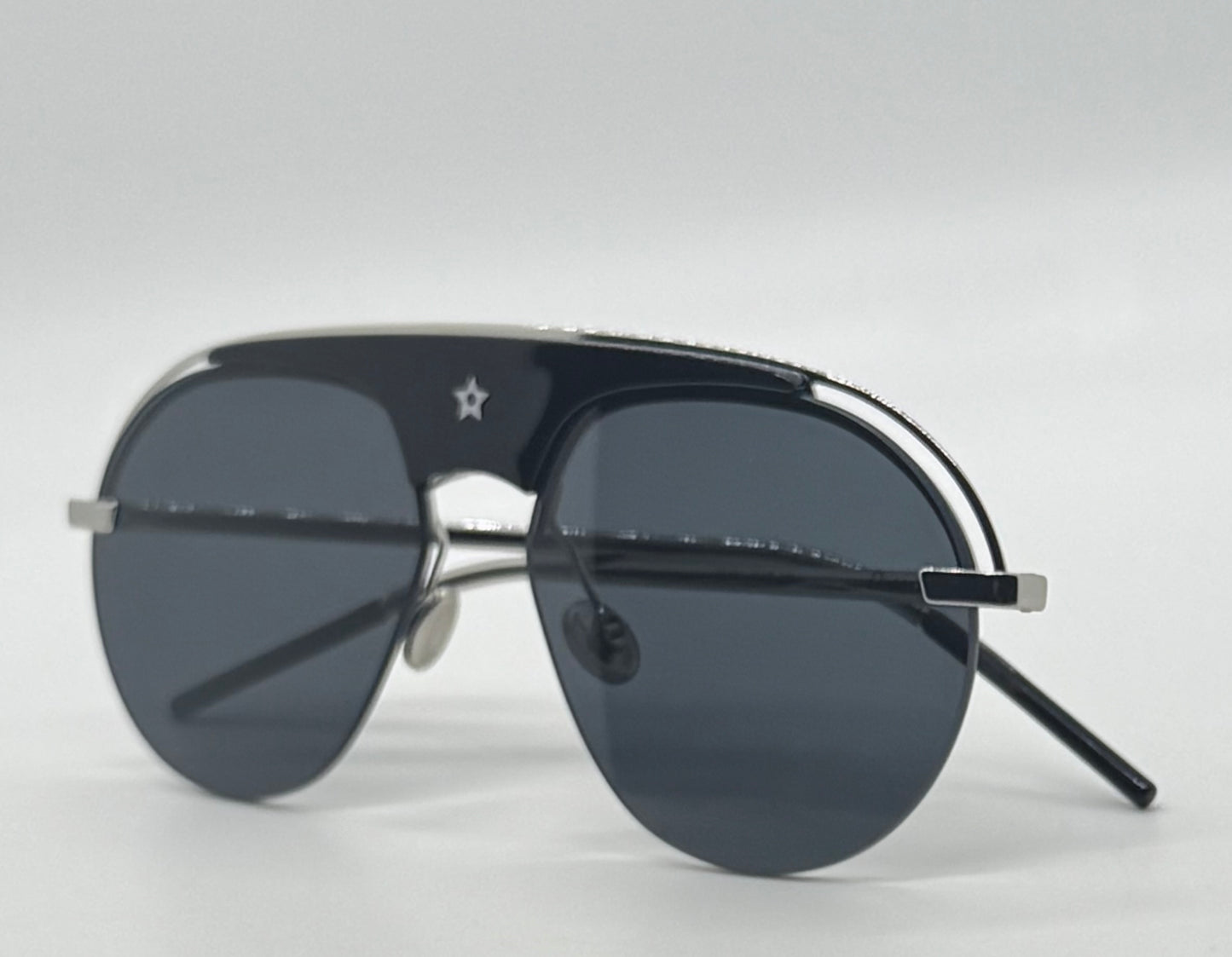 Dior CSA2K Dio(r)evolution Sunglasses Black/Nickel Grey-Full Kit-New/Unworn