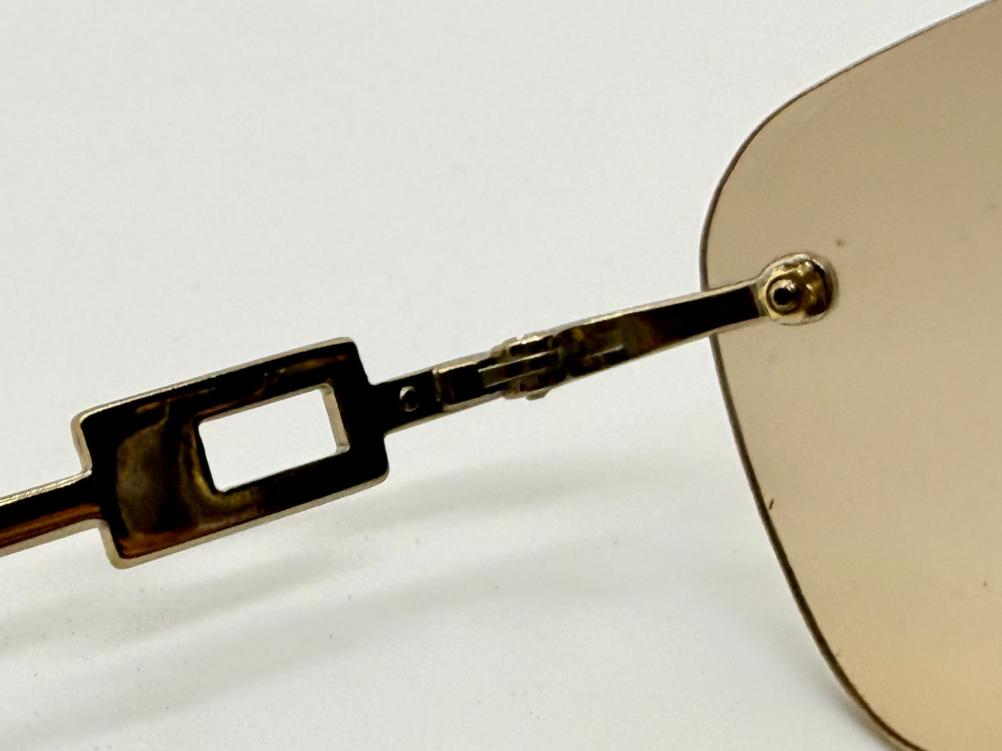 Gucci GG1777/S Strass Rimless Shield Sunglasses Gold/Brown 51mm-VINTAGE/UNWORN