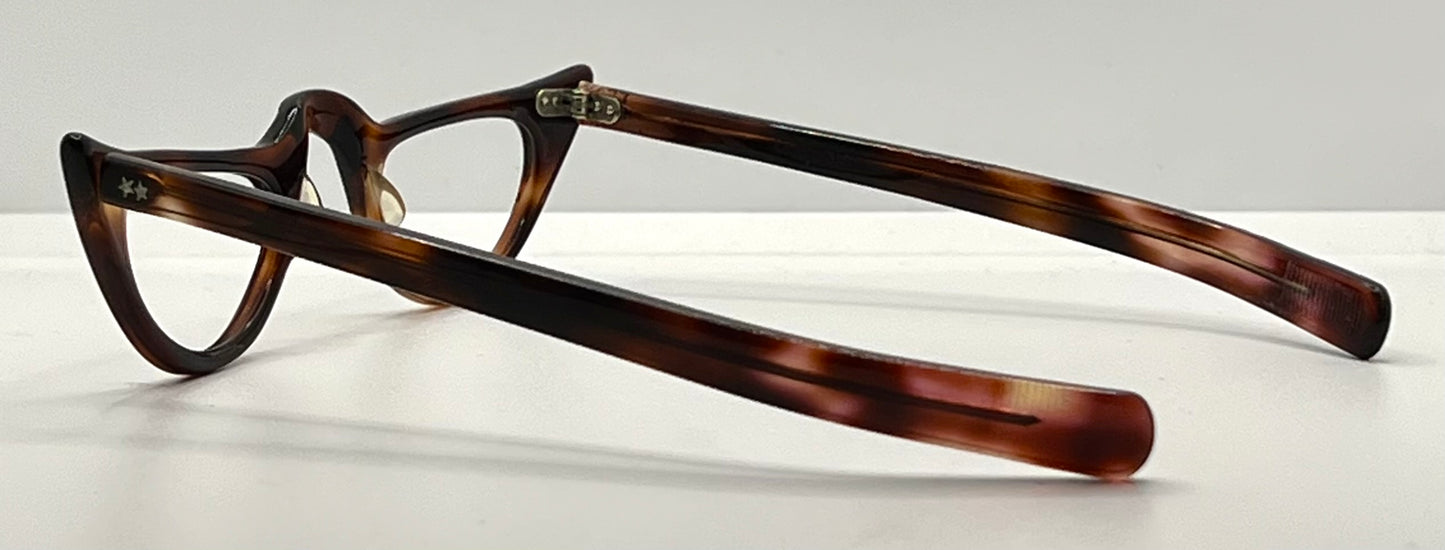 Vintage Cat Eye Eyeglasses Tortoiseshell Acetate – Refurbished USA 6½