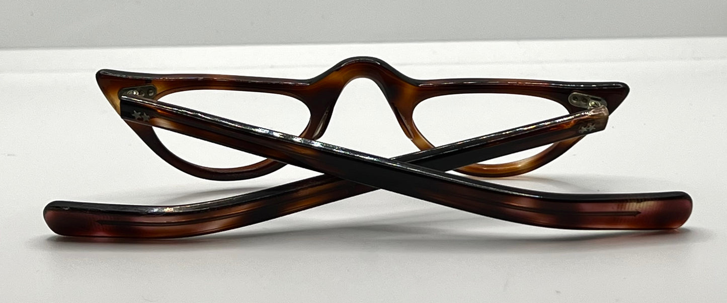Vintage Cat Eye Eyeglasses Tortoiseshell Acetate – Refurbished USA 6½