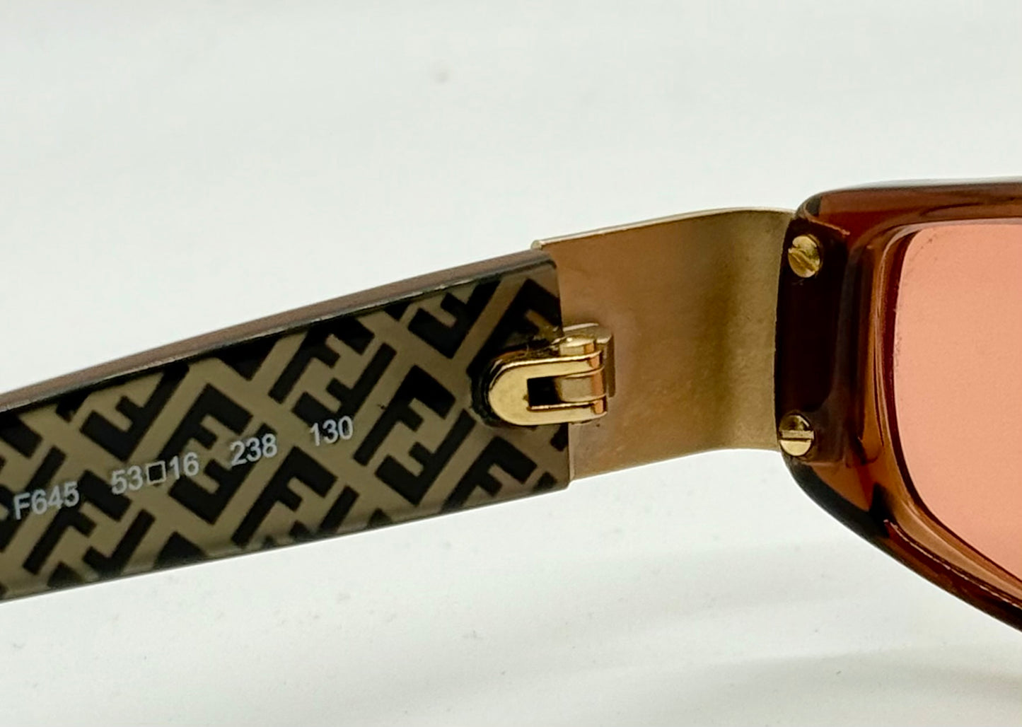 Fendi F645 238 Vintage Sunglasses–FF Monogram Arms-Deadstock/Unworn Italy