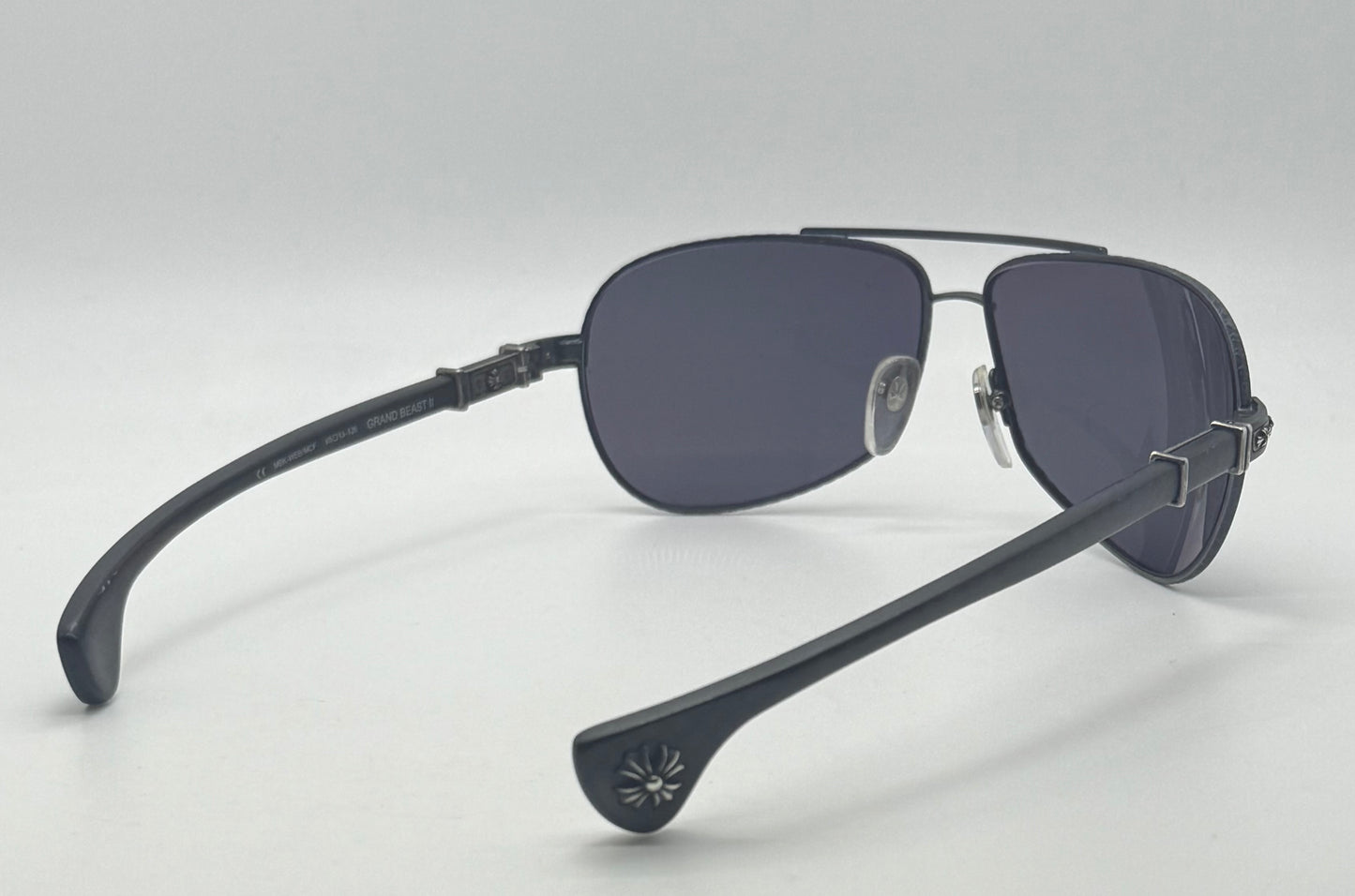 Chrome Hearts Grand Beast II Sunglasses – Frost Mirror Lenses – Full Kit – Rare