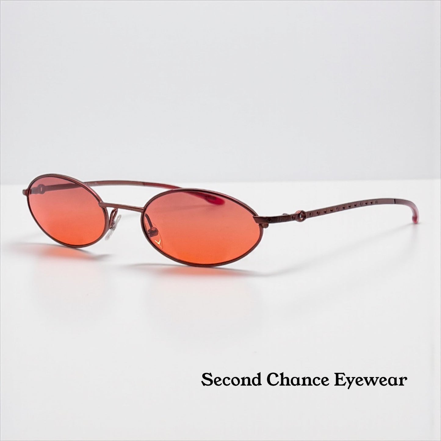 Christian Dior CD 3088 Red Metal Sunglasses w/New Red Tinted Custom Lenses