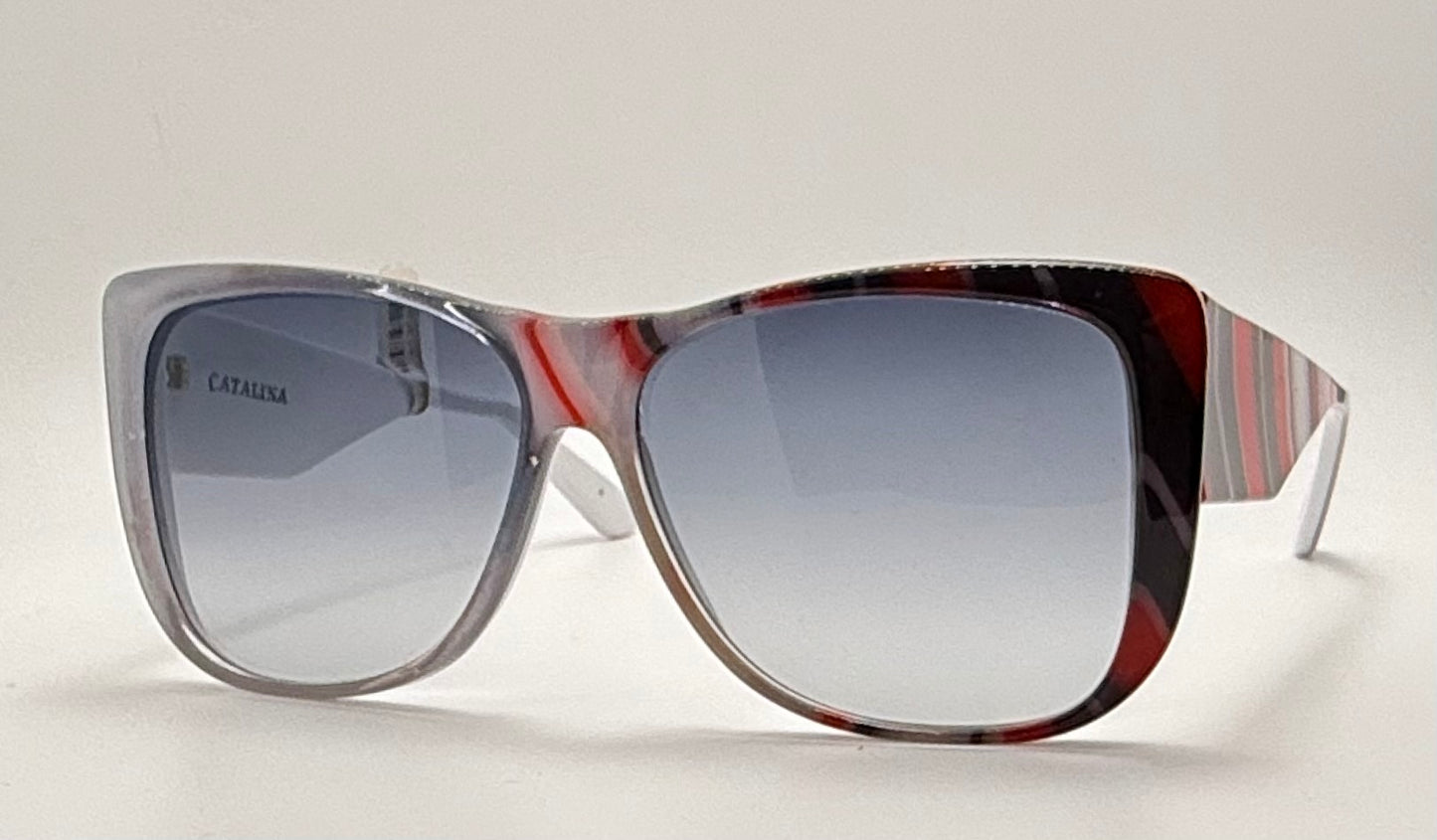 ULTRA CATALINA 4 Striped Sunglasses-Vintage 1980’s-with BRAND NEW “Berkos Designs” Lenses