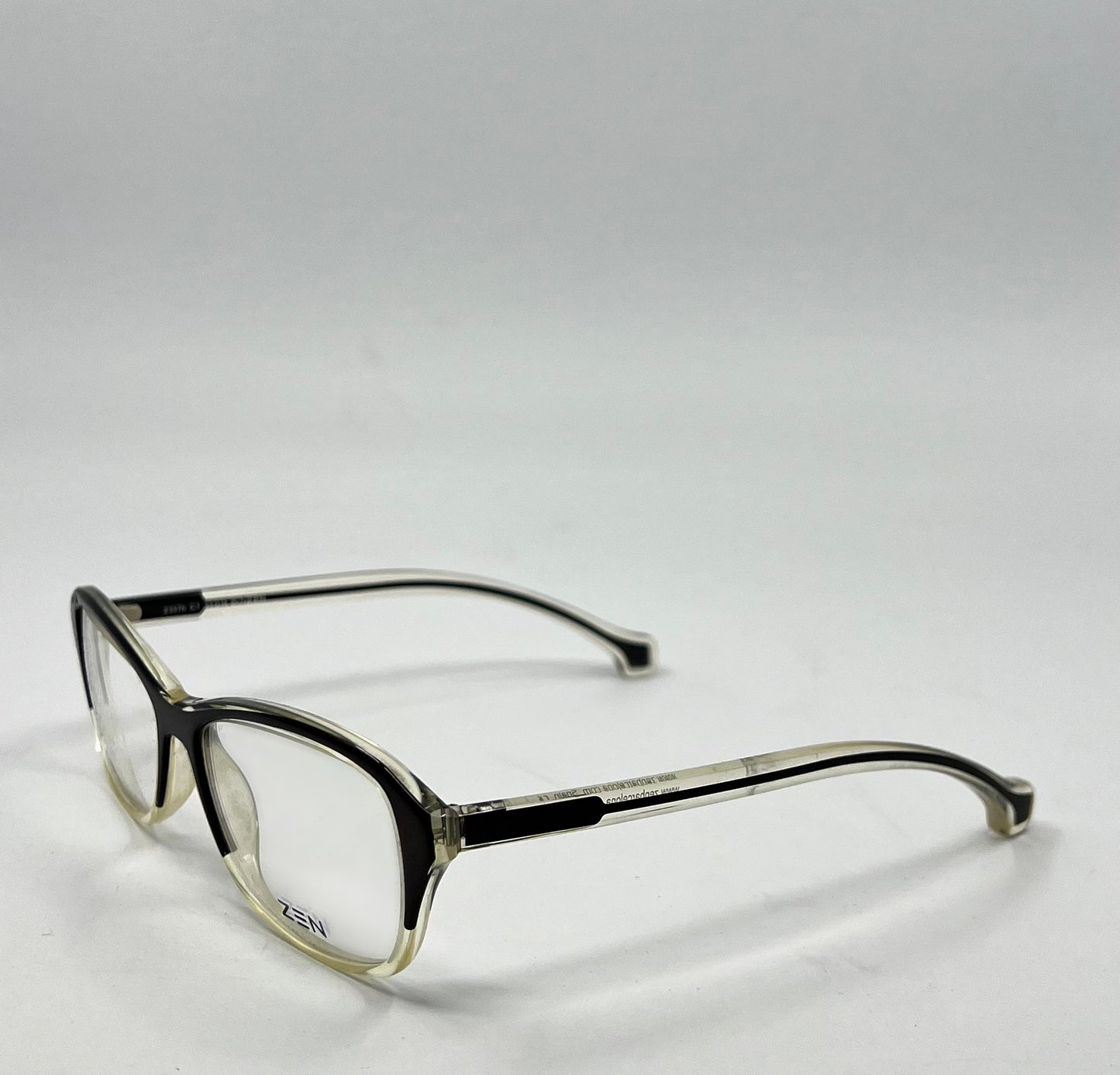 Zen Barcelona Z357b C.1 Eyeglass Frames 55-16 Black/Clear – New, Full Kit