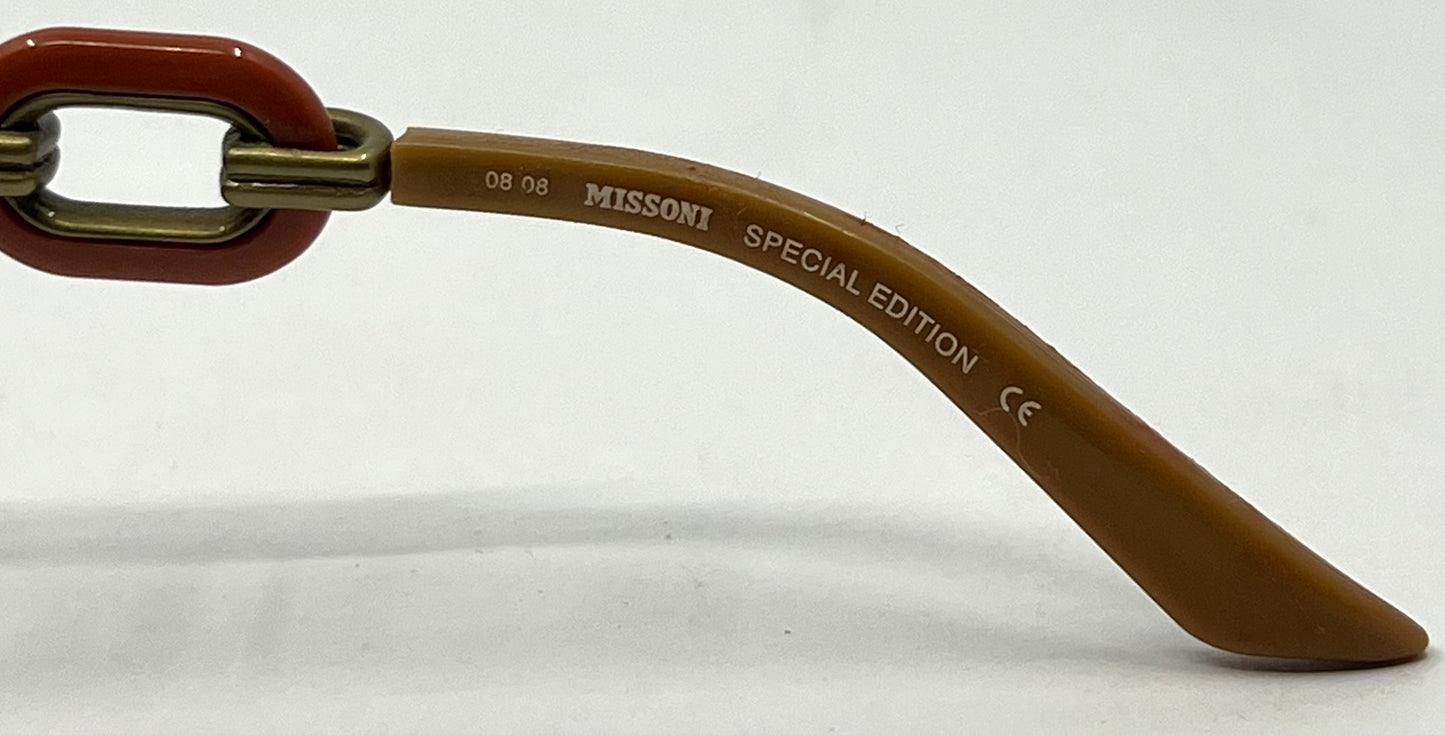 (Missoni Special Edition MI66603 Sunglasses Gold Chain 63-14 Deadstock