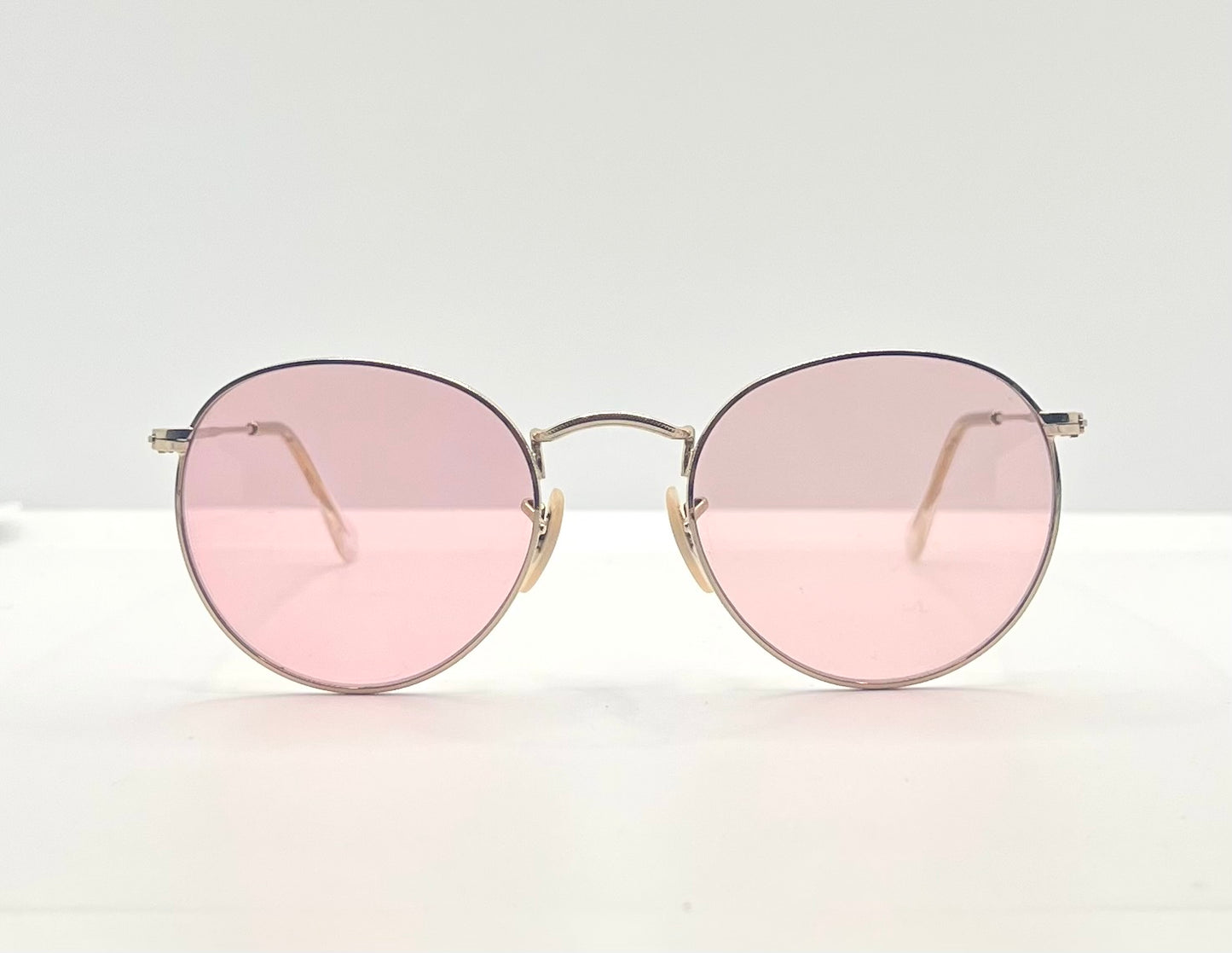 Deadstock Ray-Ban RB3447 Gold – Pink Champagne Tint Custom Lenses
