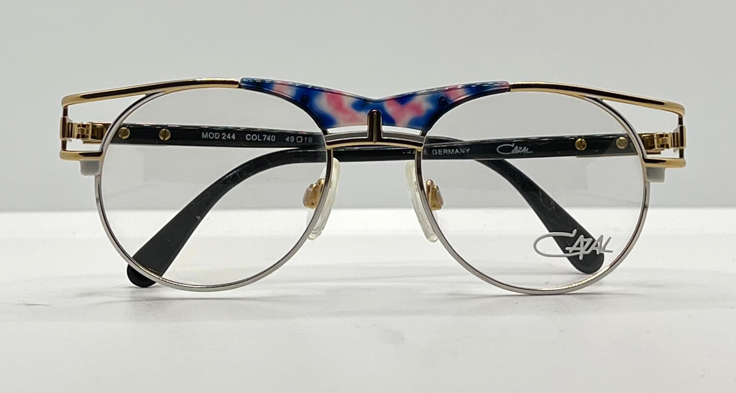 CAZAL MOD 244 COL 740-VINTAGE Eyeglasses– Deadstock/Unworn–49mm-Made in Germany
