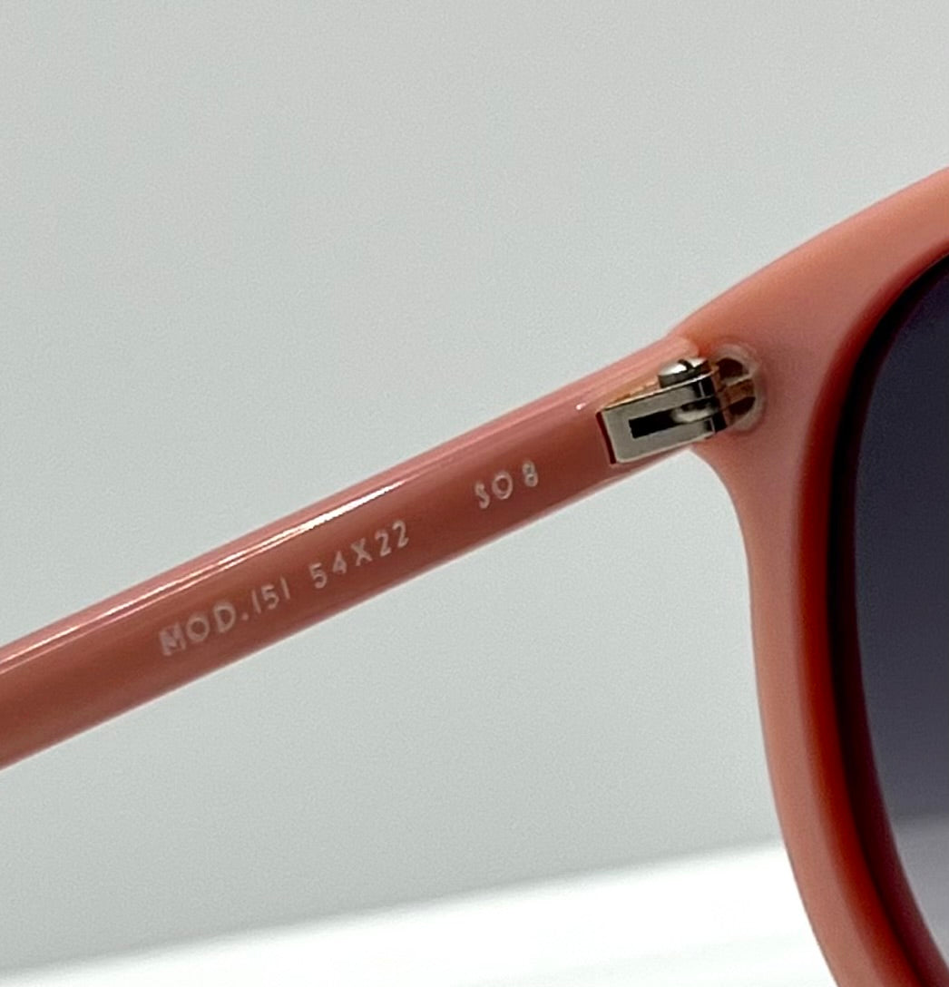 Anglo American Optical MOD.151 Vintage Round Sunglasses-Peach Frame-Gradient Lenses